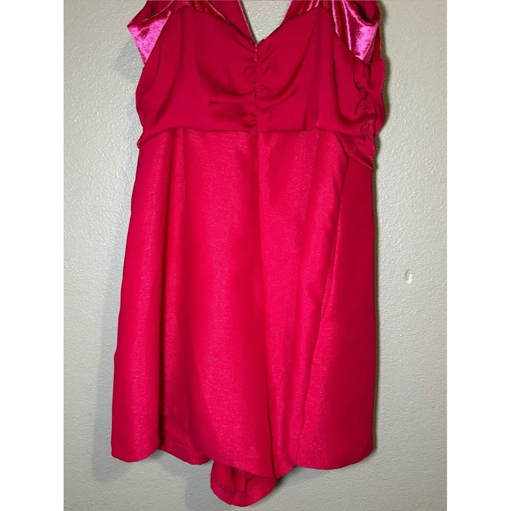 NEW Free People Skylie Saylor Pink Colorblock Going Out Romper Women’s Size 12